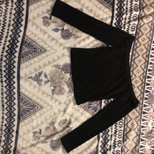 Off Shoulder Black Top